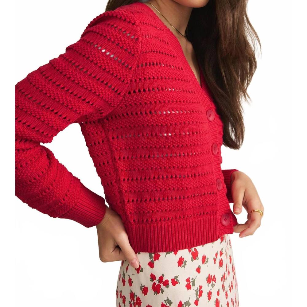 NEW Z SUPPLY romance cardigan in red - Picture 2 of 3